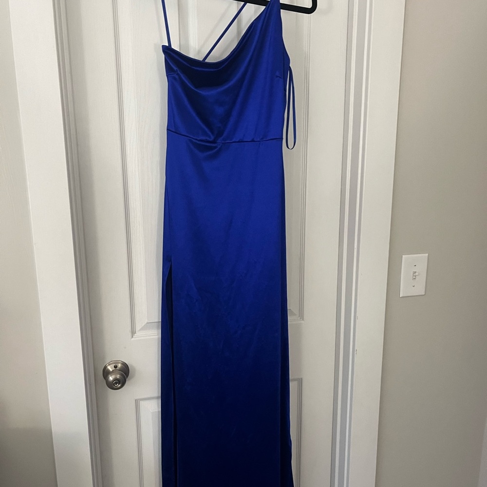 Long Maxi royal blue formal dress